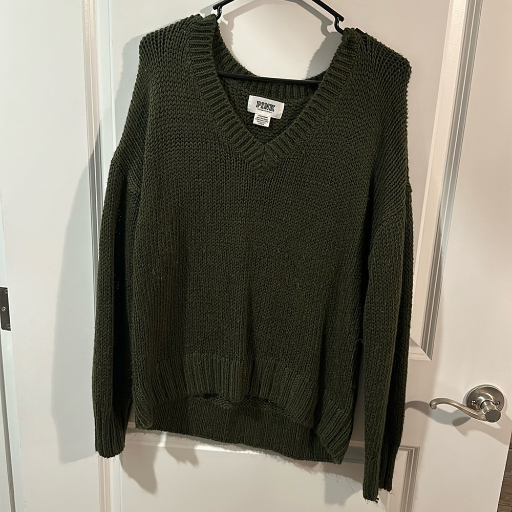 Pink by Victorias Secret Green Sweater